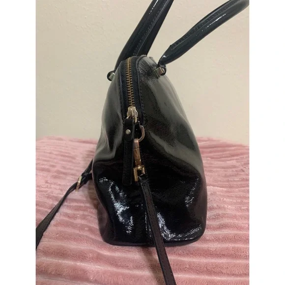 Kate Spade ♠️ Black Patent Leather Cameron Street Satchel - Picture 6 of 11